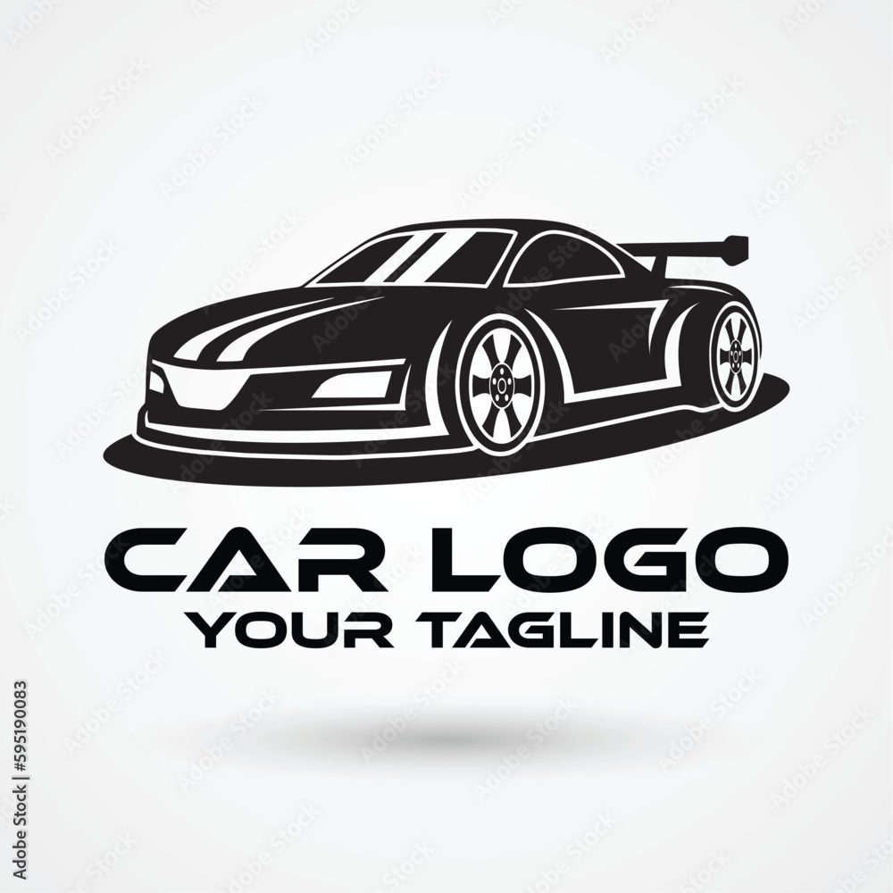 Fototapeta premium Car Logo Design Template With Editable Text