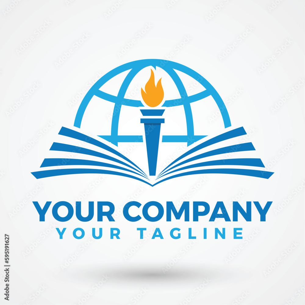 Naklejka premium Education Logo Design Study Logo Design