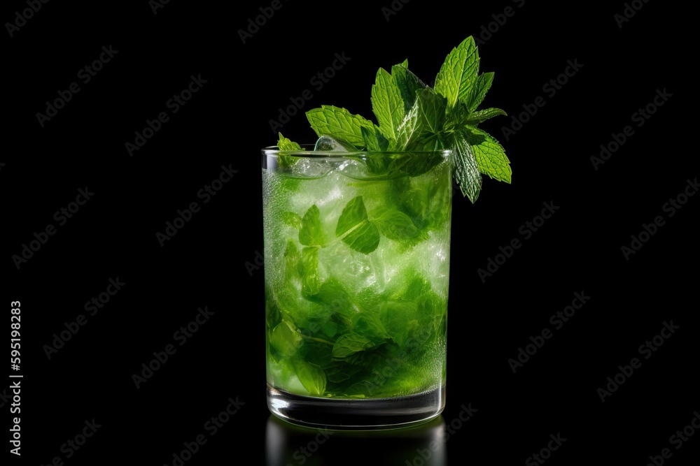 The Inviting Allure of a Perfect Mojito: An Intimate Close-Up The Inviting Allure of a Perfect Mojito: An Intimate Close-Up