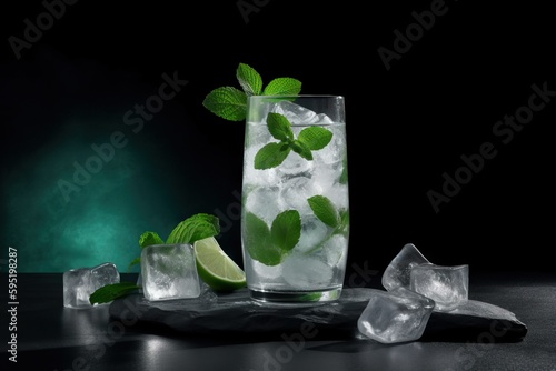 A Frosty Delight: Capturing the Essence of a Mojito Cocktail