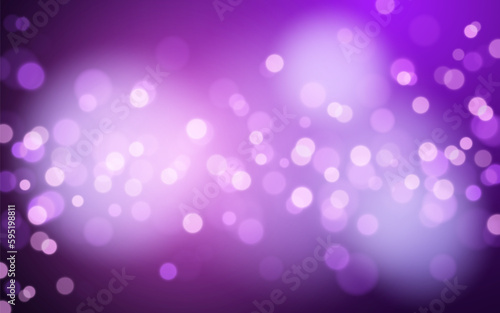 Purple color light bokeh abstract background, Vector eps 10 illustration bokeh particles, Background decoration