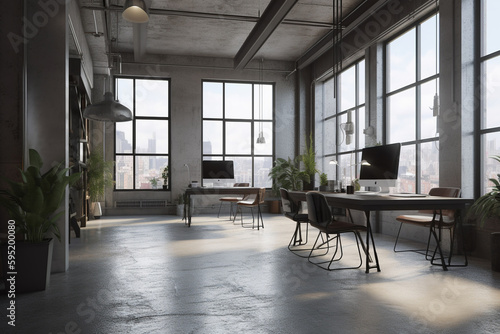 都会の洗練されたおしゃれなオフィス