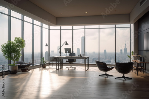 都会の洗練されたおしゃれなオフィス