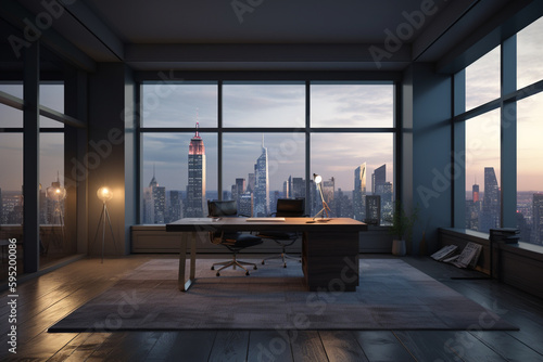 都会の洗練されたおしゃれなオフィス