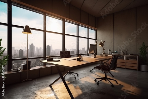 都会の洗練されたおしゃれなオフィス