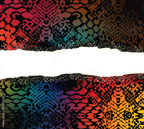 snake glitter pattern colorful  background Vector File