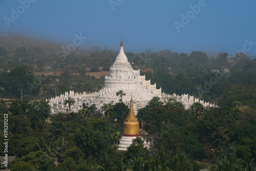 Hsinbyume Pagoda also known as Myatheindan Pagoda is Mingun  Myanmar