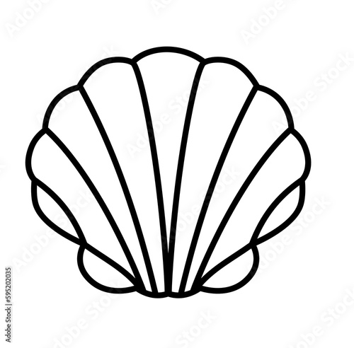 Seashell outline icon