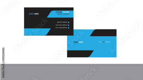 Double-sided creative business card template. Portrait and landscape orientation. Horizontal and vertical layout. Vector illustration.