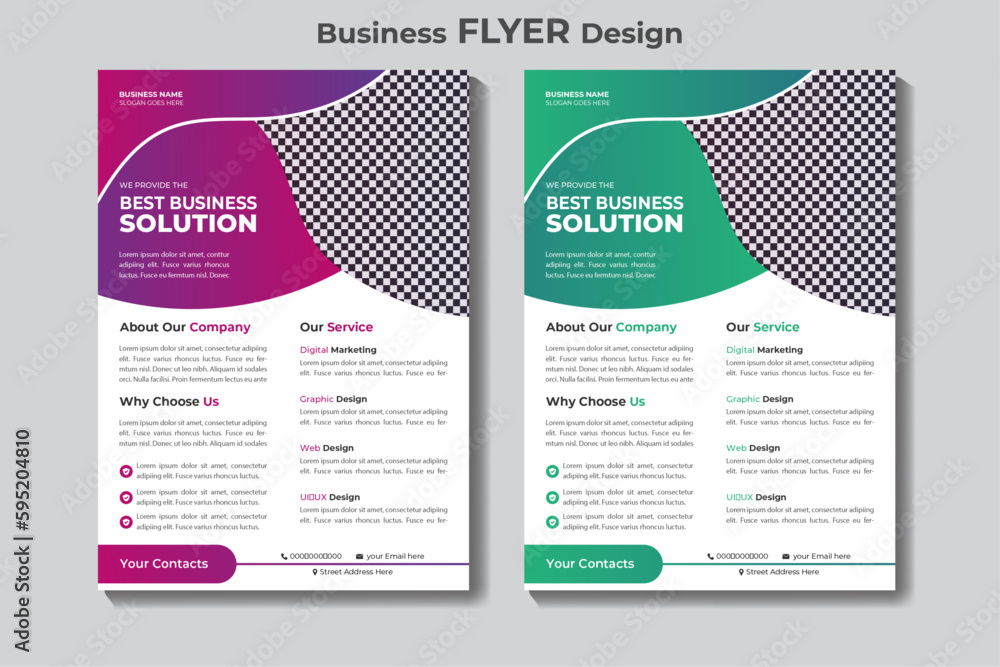 Obraz premium Real estate business flyer design template or creative brochure design