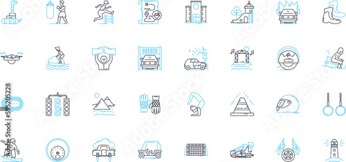Culinary tour linear icons set. Tasting, Gastronomy, Local, Cuisine, Foodies, Flavors, Exotic line vector and concept signs. Culinary,Fusion,Experience outline illustrations