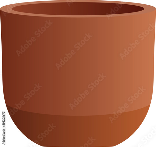 Pot vector illustration. Plant pot image or clip art. 