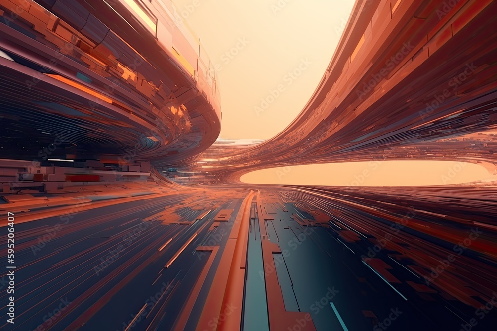 Obraz premium Abstract background with rays. Generative AI.