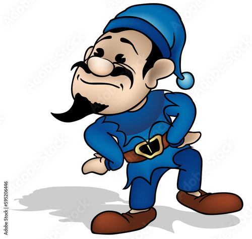 Bearded Dwarf in Blue Clothes