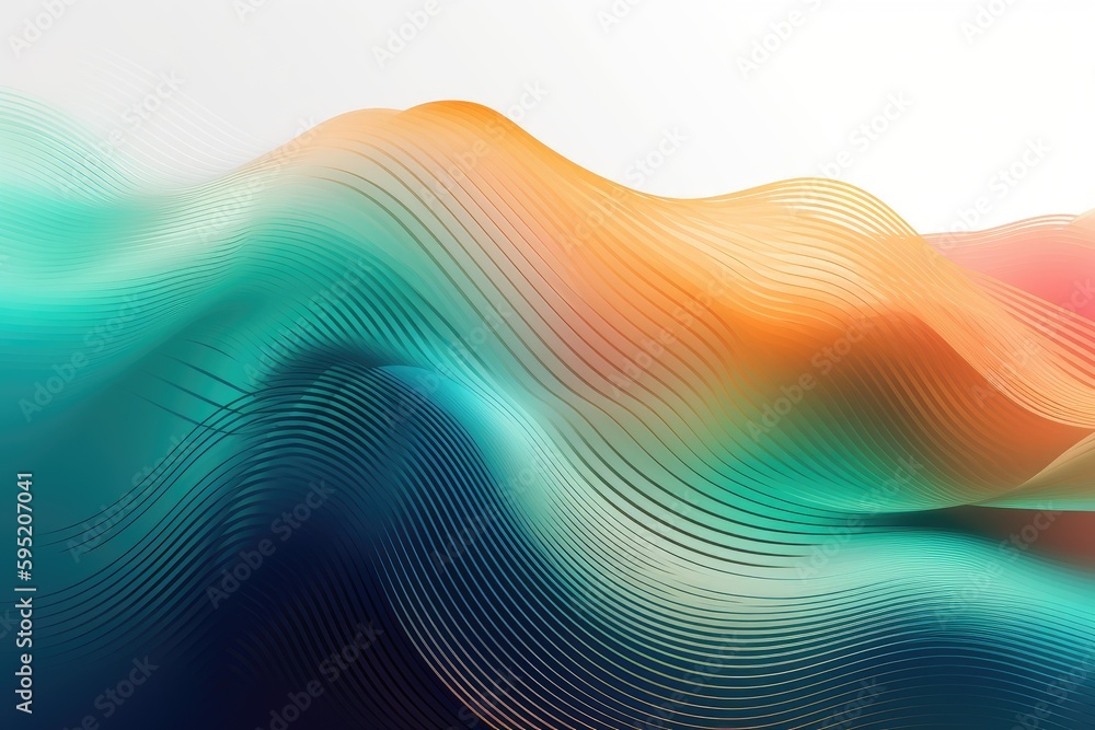 Abstract wave colorful background. Generative AI. Abstract wave colorful background. Generative AI.