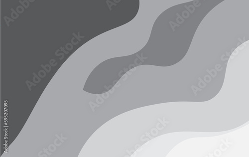 Black in white Gray Curved abstract lines 