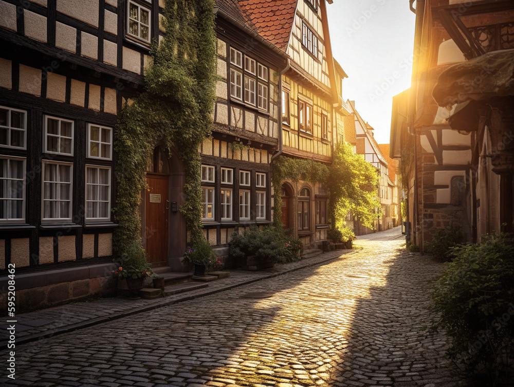 Charming Quedlinburg: A Snapshot of Germany's Medieval Treasure  - generative AI