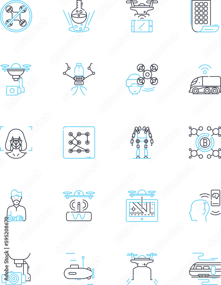 Digital transporting linear icons set. E-commerce, Virtual, Online, Cyber, Hologram, Electronic, Transmission line vector and concept signs. Blockchain,Cloud,Teleportation outline illustrations Digital transporting linear icons set. E-commerce, Virtual, Online, Cyber, Hologram, Electronic, Transmission line vector and concept signs. Blockchain,Cloud,Teleportation outline illustrations