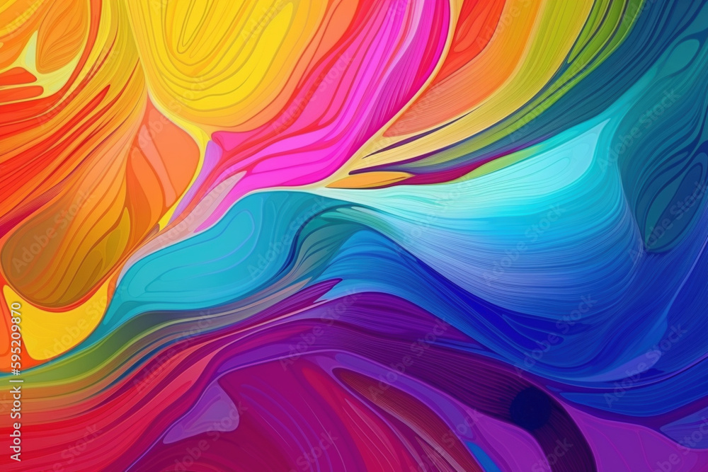 Organiczna tęcza - tapeta kolorowa - Organic rainbow - color wallpaper - AI Genereated