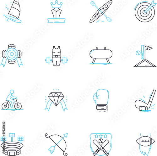 Guidance Supervision linear icons set. Coaching, Mentorship, Direction, Leadership, Support, Management, Control line vector and concept signs. Oversight,Guidance,Evaluation outline illustrations