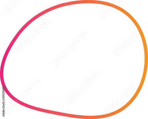 Gradient blob lines shape abstract color with line vector illustration isolated on transparent background. 