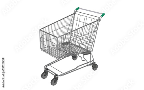 shopping cart isolated on white © Pikpexel