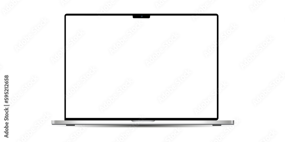 New apple macbook pro editorial illustration apple macbook mockup on white background apple device template.