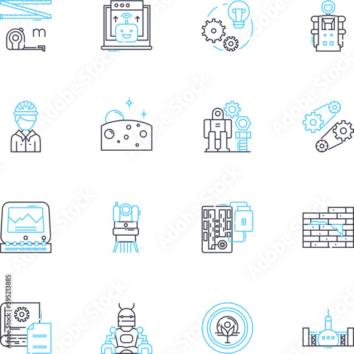 Planner linear icons set. Schedule, Organizer, Agenda, Calendar, Taskmaster, To-do list, Efficiency line vector and concept signs. Productivity,Time management,Scheduling tool outline illustrations