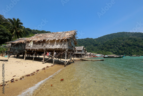 site of the house in Morken Village  Surin Islands  Thailand