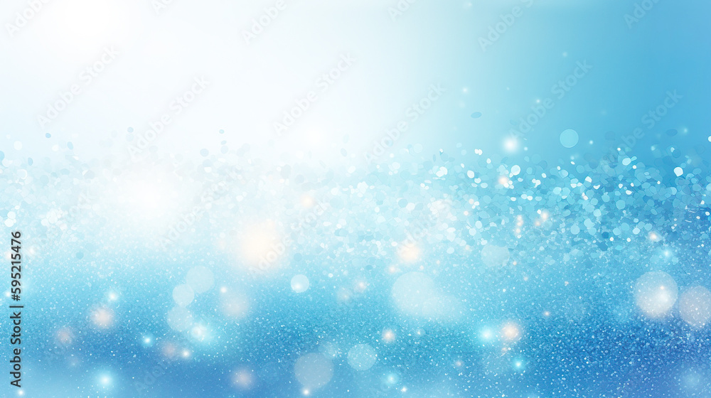 Obraz premium 青いキラキラグリッター背景 Generative AI