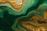 Mix złotej i turkusowej farby - tapeta - Mix of gold and turquoise paint - wallpaper - AI Generated