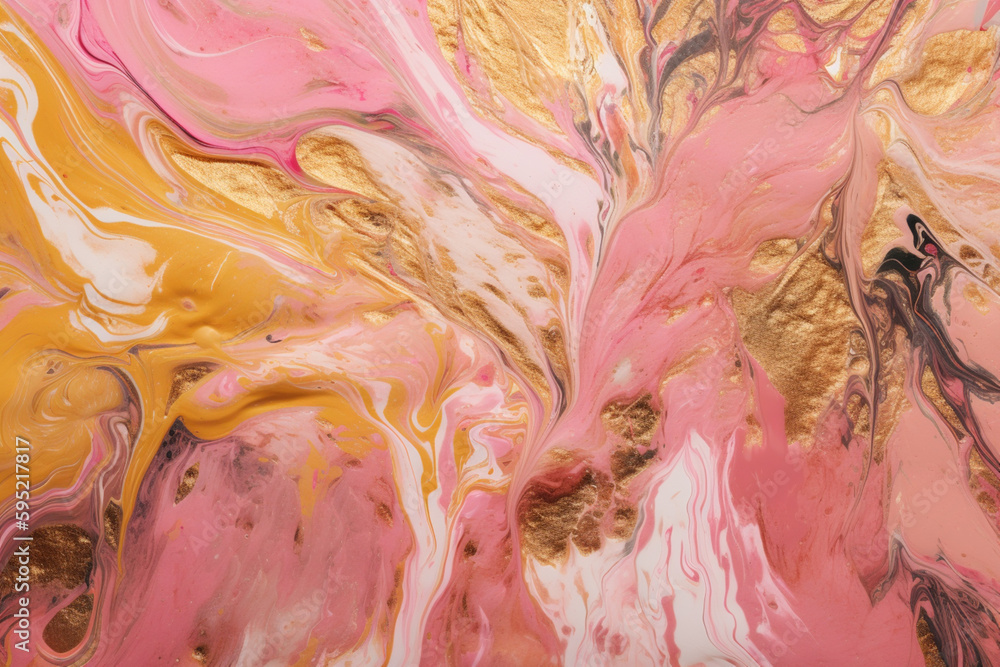 Złoto różowy mix - tapeta luksus - Rose gold mix - luxury wallpaper - AI Generated