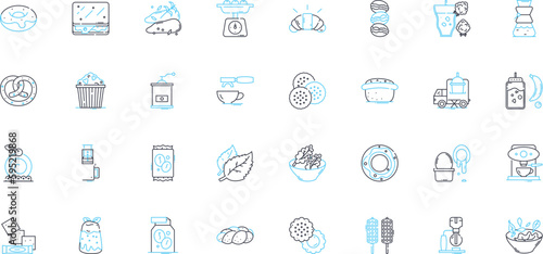 Vintage Boutique linear icons set. Retro, Antique, Classic, Nostalgia, Chic, Timeless, Eclectic line vector and concept signs. Rustic,Secondhand,Distressed outline illustrations