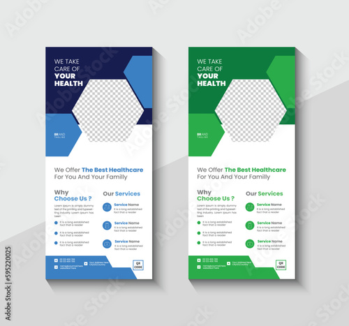 Medical DL flyer or rack card design template