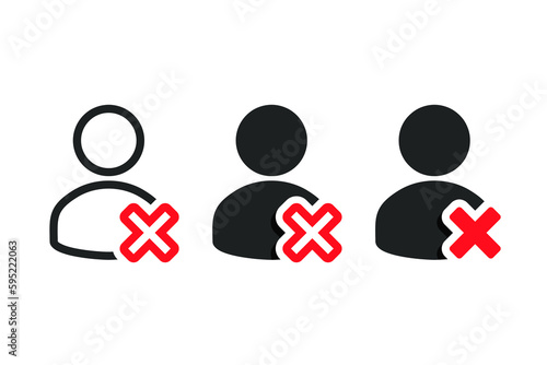 User profile reject. Vector illustration