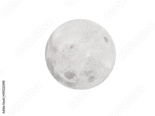 The full moon that shines in the night sky and is visible to the eye.