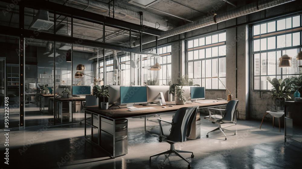 interior of a Modern Workspace interior of a Modern Workspace