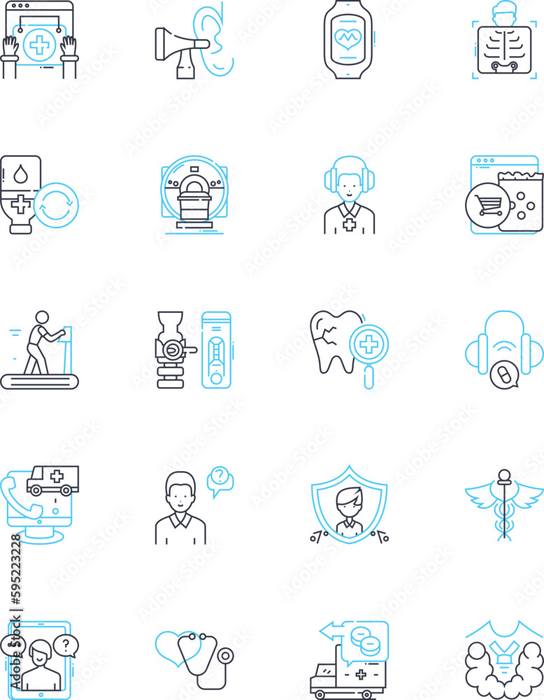 BioTech linear icons set. Genomics, Bioreactors, Proteomics, Gene editing, Stem cells, Immunotherapy, CRISPR line vector and concept signs. Biosensors,Nanotechnology,Microbial outline illustrations
