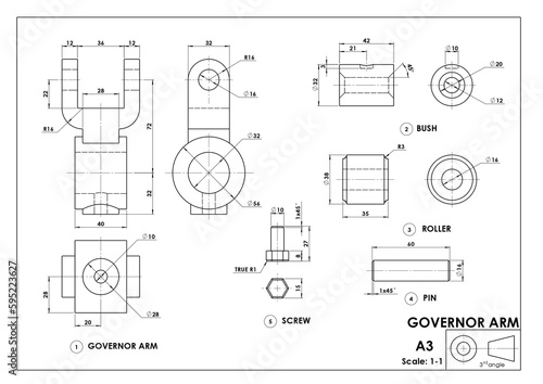 An engineering drawing is a type of technical drawing that is used to convey information about an object. A common use is to specify the geometry necessary for the construction of a component and is c