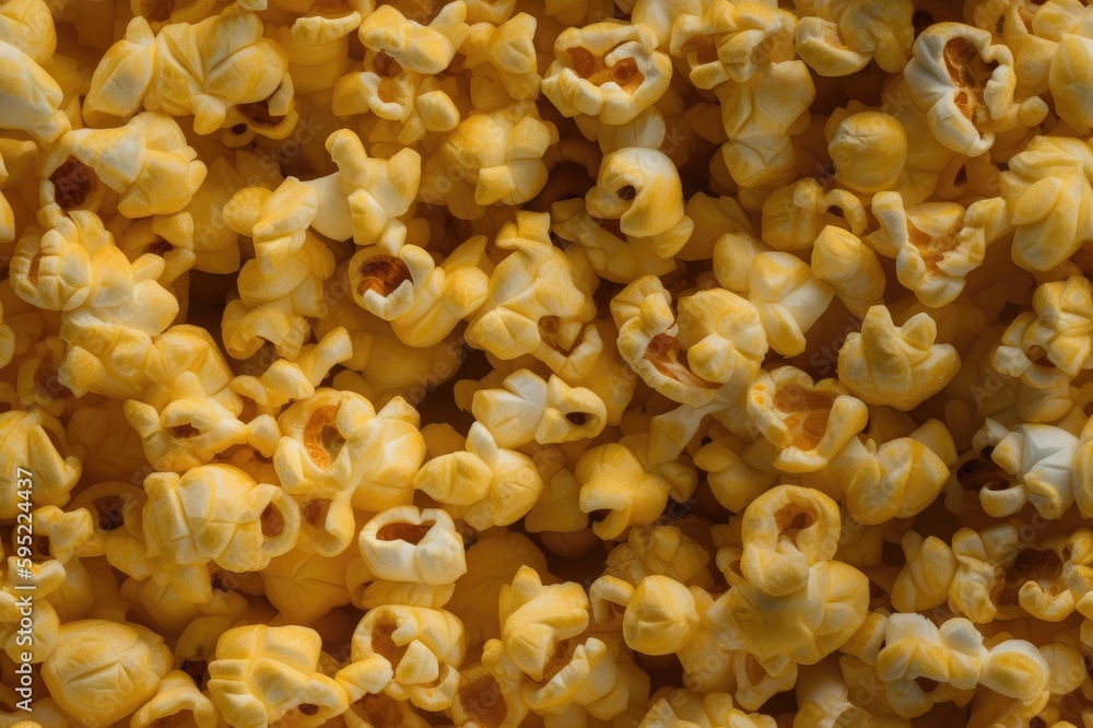 Buttered Butter Popcorn Movie Theater Theatre Seamless Repeating