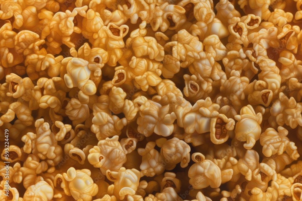 Buttered Butter Popcorn Movie Theater Theatre Seamless Repeating