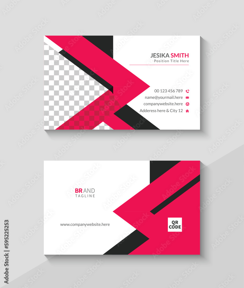 Clean professional business card template design