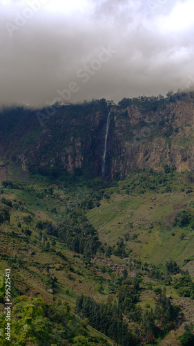 Torok Waterfall on a cloudy morning