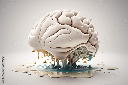Abstrakcyjny kreatywny umysł, twórczy mózg, Abstract creative mind, creative brain - AI Generated