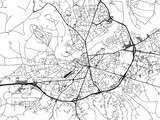 Vector road map of the city of  Albi in France on a white background.