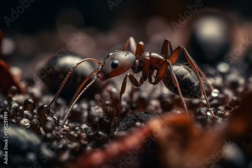 close up of an ant - generative AI