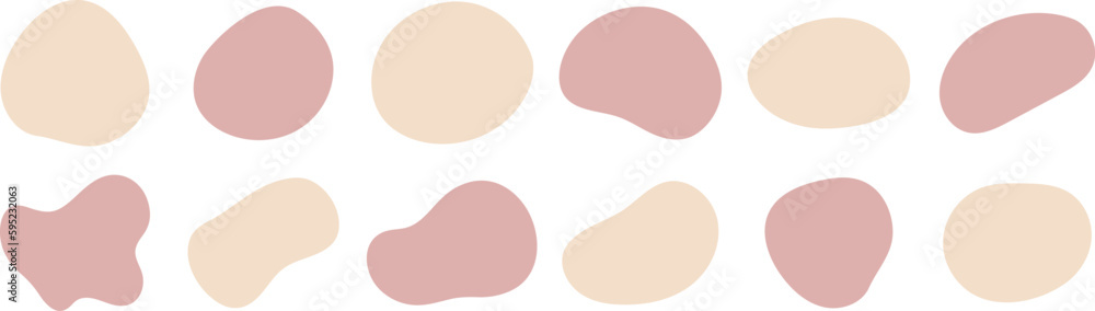 Set of cute abstract shapes.Vector loose frame.