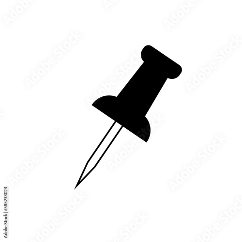 push pin isolated on white