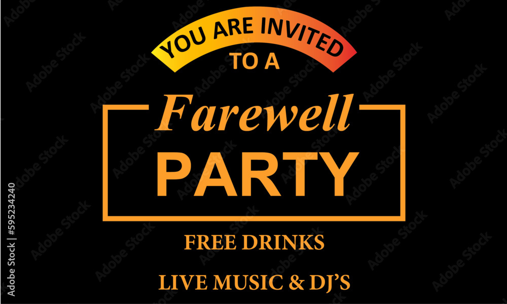 Farewell party design 