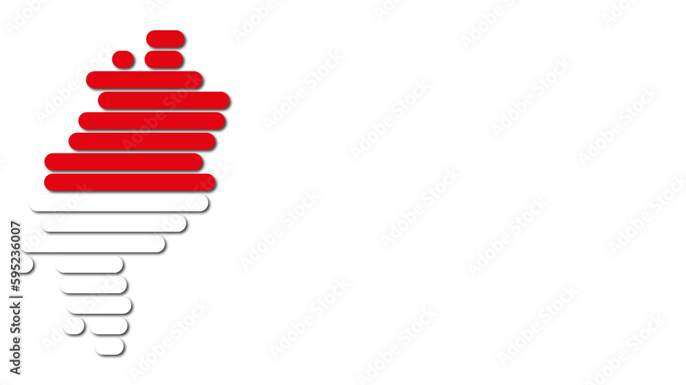 Bundesland Hessen in farbigen Linien Bundesland Hessen in farbigen Linien